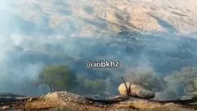 جنگل هاي بلوط ايذه، همچنان در آتش می‌سوزند
