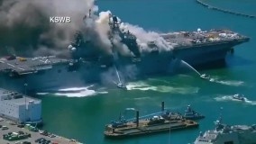 انفجار ناوشکن آمریکایی در بندر سن دیگو