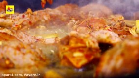 پخت مرغ لیمویی یونانی با سیب زمینی با حجم زیاد