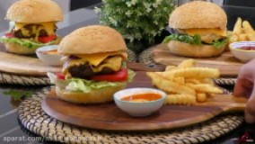 طرز تهیه برگر خانگی :  بینهایت آسان و لذیذ