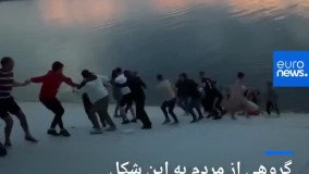 ویدئویی دیدنی از تلاش برای نجات جان یک انسان