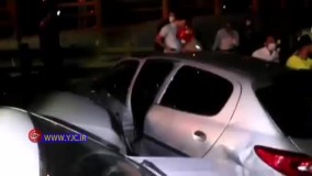 تصادف زنجیره‌ای ۱۴ خودرو در بزرگراه امام علی (ع)