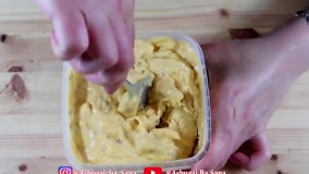 طرز تهیه  بستنی انبه پسته ای بدون تخم مرغ