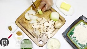 طرز تهیه شینیسل مرغ با سس قارچ