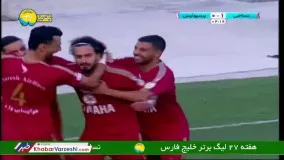 گل اول نساجی به پرسپولیس توسط باقری