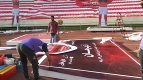 سکوی قهرمانی پرسپولیس در ورزشگاه آزادی