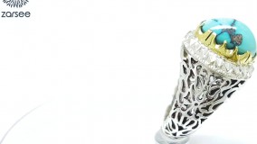 انگشتر فیروزه مردانه دست ساز کد R56