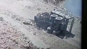 ترمز بریدن وحشتناک کامیون با سرعت زیاد