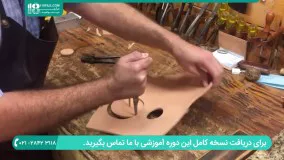 آموزش انواع حکاکی خطوط ساده، منحنی و شکسته بر روی چرم