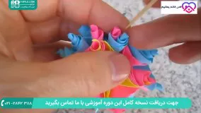 مراحل ساخت اوریگامی سه بعدی به شکل لوستر