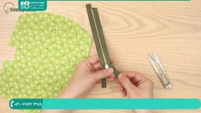 دوخت کیف زیپ دار برای لوازم آرایشی با آستری