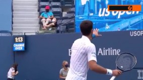 اخراج نواک از مسابقات تنیس بعد از زدن داور