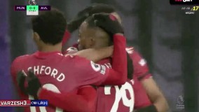 خلاصه بازی منچستریونایتد 2 - استون ویلا 1