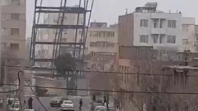 سقوط اسکلت فلزی ساختمان