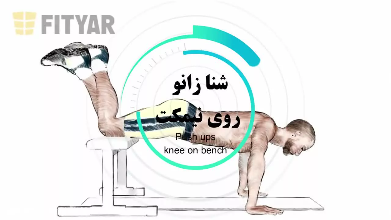 آموزش شنا زانو روی نیمکت