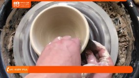 چگونگی ساخت کاسه سفالی با چرخ سفالگری