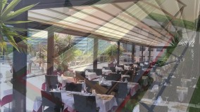 09380039391 حقانی- زیباترین سقف جمع شونده کافی شاپ مجتمع گردشگری- سقف برقی کافه رستوران مجتمع گردشگری