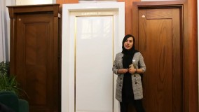 شوروم درب چوبی ساختمان