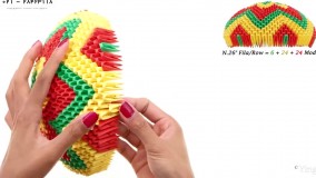 اوریگامی سه بعدی-اوریگامی- آـموزش اوریگامی سه بعدی بالون قسمت اول