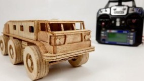 آموزش ساخت کاردستی با چوب _ ساخت ماشین کنترلی