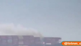 آتش سوزی کشتی در سواحل کانادا