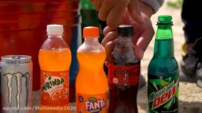 چالش های تفریحی و سرگرمی | آزمایش نوشابه های گازدار