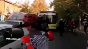 ‏ادای احترام پلیس تهران به زنان و مردان دوچرخه‌سوار