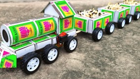 آموزش کاردستی با وسایل ساده _ نحوه ساخت قطار