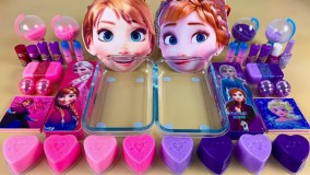 مخلوط کردن اسلایم کیوت | اسلایم با تم دیزنی السا و آنا