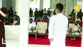 شلاق زدن یک زن و مرد در ملأعام