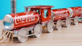 نحوه ساخت قطار برقی خانگی با قوطی آلومینیومی