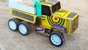 آموزش ساخت کاردستی آسان _ ساخت کامیون کمپرسی کوچک