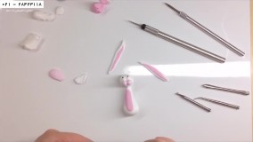 آموزش عروسک سازی - عروسک خمیری آویز-آموزش ساخت خرگوش متفکر