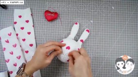 آموزش دوخت عروسک جورابی-ساخت عروسک فانتزی جورابی-دوخت عروسک خرس