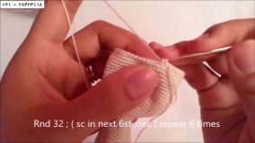 ویدیو آموزش بافت عروسک حیوانات -عروسک بافی - قلاب دوزی عروسک کوچک