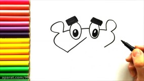 آموزش نقاشی شخصیت کارتونی _ نقاشی آسان پلنگ صورتی