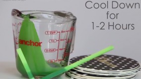 شمع سازی-اموزش شمع سازی تصویری-ساخت شمع با طرح قهوه و خامه