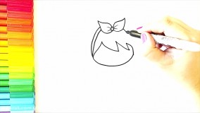 آموزش نقاشی برای کودکان _ نقاشی دختر زیبا و خوشگل