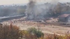 استفاده از گاز اشک آور در مهار تجمع کنندگان اصفهان