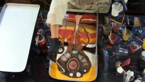 آموزش رایگان نقاشی با رزین-آموزش نقاشی با رزین-نقاشی آبستره با رزین