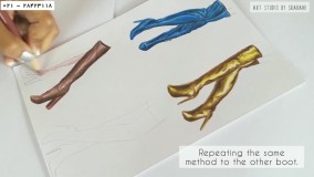 اموزش یادگیری طراحی لباس-کشیدن مانکن خطی  طراحی پیراهن چهارخونه