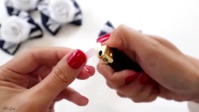 آموزش روبان دوزی زیبا-آموزش دوخت پاپیون با روبان و گیپور