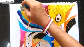 آموزش نقاشی روی شیشه-آموزش نقاشی ویترای-نقاشی طرح های انتزاعی روی شیشه