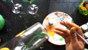 آموزش نقاشی ویترای-نقاشي روي شيشه-( نقاشی روی بطری دلستر )