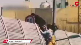 لحظه خود کشی مرد کرجی از روی پل