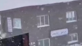 بارش برف امروز در ایستگاه ۷ توچال تهران