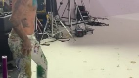 نقاشی زیبای درخت کریسمس توسط دیوید بکام