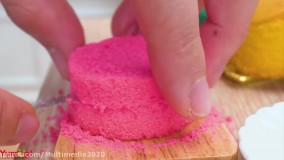آشپزی مینیاتوری : تزیین کیک رنگارنگ مینیاتوری فانتزی