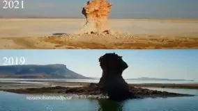 ویدویی دردناک از دریاچه ارومیه