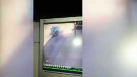 لحظه تصادف شدید و تلخ نیسان و موتور در گرگان